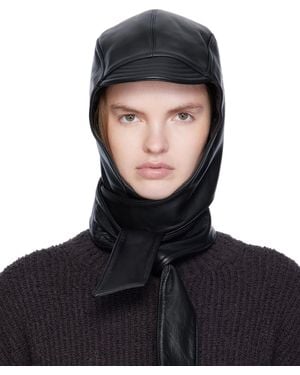 Jean Paul Gaultier ブラック 'The Leather' フード
