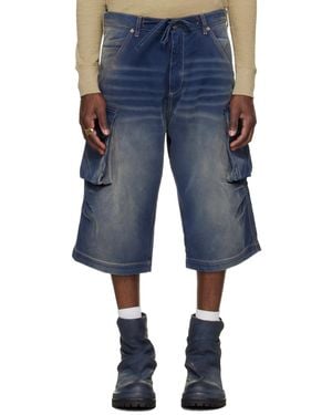 424 Camo Bermudas Cargo Shorts - Blue
