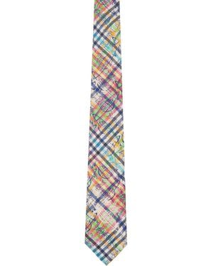 Vivienne Westwood 8.5Cm 'Graffiti Orb' Tie - Metallic