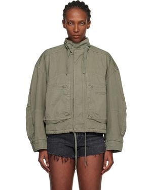 Alexander Wang Khaki Articulated Cargo Jacket - Grey