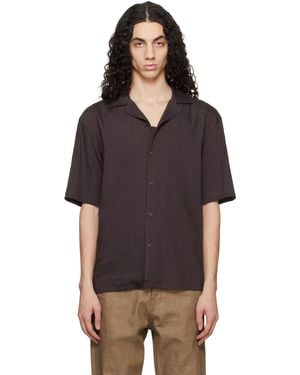 BOSS Short-Sleeve Linen Shirt - Black
