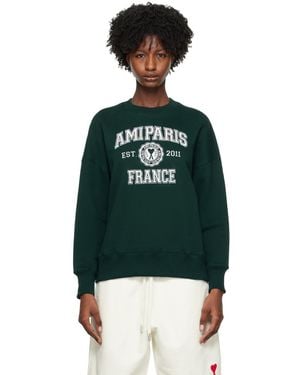 Ami Paris Ssense限定 ーン スウェットシャツ - グリーン