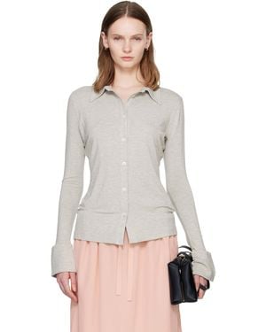 TOTEME Fitted Jersey Shirt - Grey