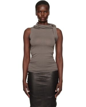 Rick Owens グレー Hollywood Banded トップス - ブラック