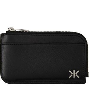 KENZO Porte-Carte Noir À Logo Et À Glissière