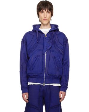 YAKU Pull À Capuche Raaalien Bleu