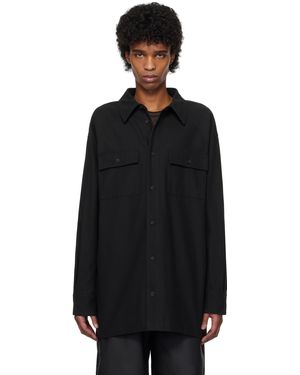 Han Kjobenhavn Oversized Cotton Twill Ls Shirt - Black
