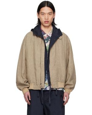 Engineered Garments Check Bomber Jacket - Natural