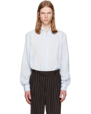 BOSS Regular-Fit Linen Button-Down Shirt - White