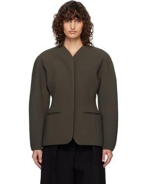 Jacquemus Khaki 'The Ovalo' Blazer - Black