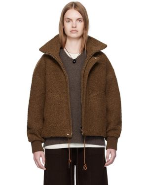 UMARMUNG Napped Wool Jacket - Brown