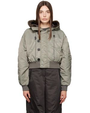 OPEN YY Panelled Bomber Jacket - Green