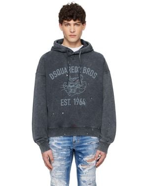 DSquared² ネイビー Cypro Fit フーディ - ブルー