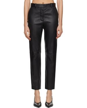 JOSEPH Stretch Coleman Leather Trousers - Black