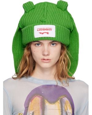Charles Jeffrey Chunky Rabbit Beanie - Green
