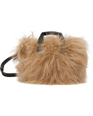 Moncler Micro Caradoc Shearling Bag - Black