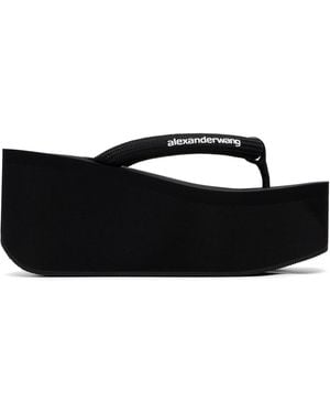 Alexander Wang Jenna Thong Platform Heeled Sandals - Black