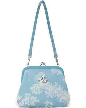 Vivienne Westwood Blue Vivienne's Clutch Bag