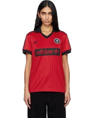 adidas Originals レッド Graphic Soccer-Inspired ジャージー