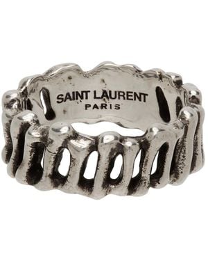Saint Laurent Bones Ring - Metallic