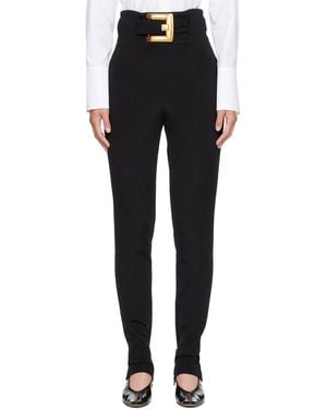 Balmain Stretch Belt Leggings - Black