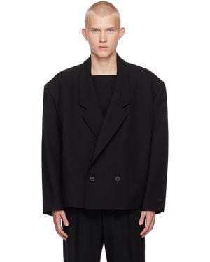 Fear Of God Wool Gabardine Cropped Blazer - Black