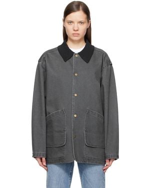 LE17SEPTEMBRE Knit Collar Field Jacket - Black