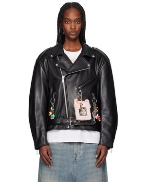 Doublet Ita Riders Leather Jacket - Black