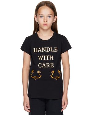 Moschino キッズ｜ブラック Handle With Care Tシャツ