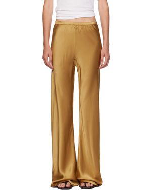 SILK LAUNDRY Pantalon De Détente Coupé Sur Le Biais Doré - Multicolore