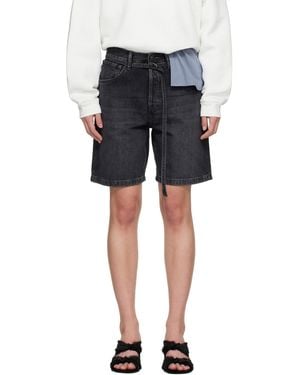 Acne Studios Loose Fit Denim Shorts - Black