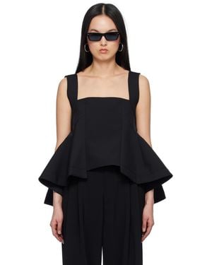 Sacai ブラック Matelasse Twill Mix トップス