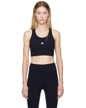 Balenciaga Soutien-gorge de sport noir à logo activewear