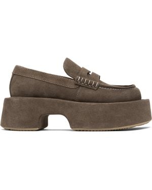 【関税込み】JW Anderson トープ スエード モック スリッポン Men's Shoes by JW Anderson