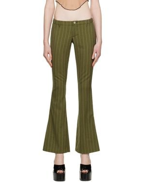 Miaou Khaki Thea Trousers - Green