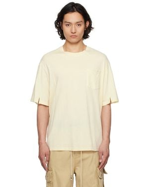 Feng Chen Wang ベージュ デコンストラクト Tシャツ - ナチュラル