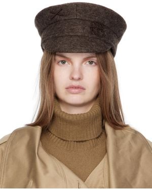 Ruslan Baginskiy Logo-Embellished Baker Boy Cap - Brown