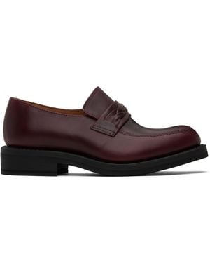 Our Legacy Burgundy Nakano Loafers - Black