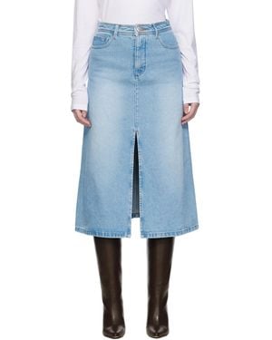 A.P.C. Georgia Denim Midi Skirt - Blue