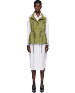 Junya Watanabe Khaki Shirt Midi Dress - Black
