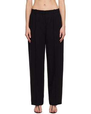 TOTEME Wide Fluid Trousers - Black