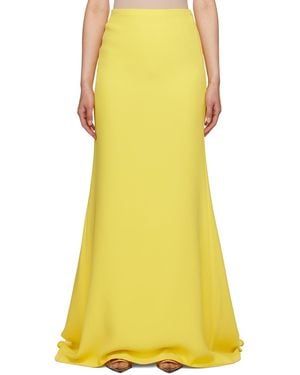 Valentino Silk Maxi Skirt - Yellow