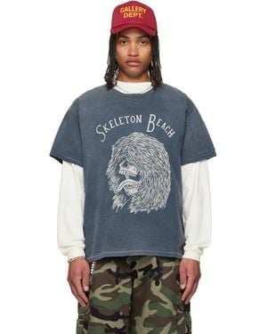 GALLERY DEPT. Skeleton Beach Grit T-Shirt - Blue