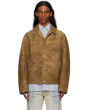 Hope Tan Boxy Suede Jacket - Multicolour
