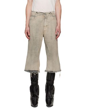 Rick Owens Tower Bolan Cutoffs Jeans - Natural