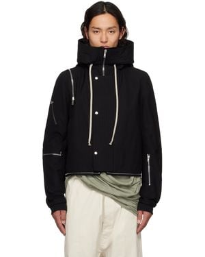 Rick Owens Hollywood Cropped Headon Parka - Black
