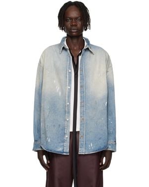 Acne Studios Button-Up Denim Shirt - Black