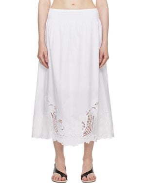 Rag & Bone Clem Lace Midi Skirt - White