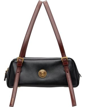 Versace Emblème Nappa Bowling Bag - Black