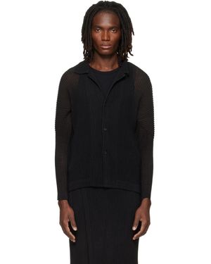 Homme Plissé Issey Miyake Rustic Mesh Shirt - Black